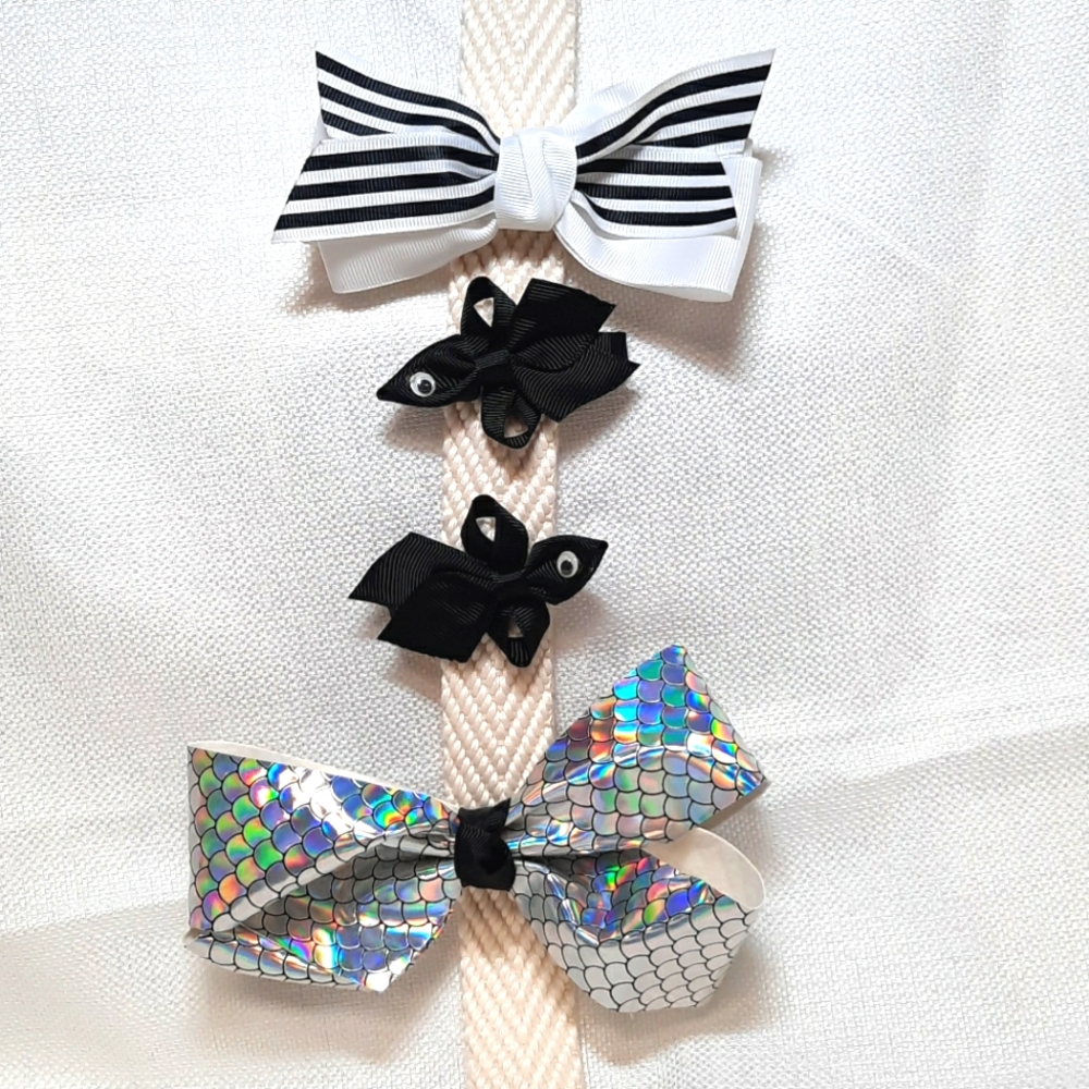 Ribbon Sculpture/Specialty Hair Bows ☆ Set of 4